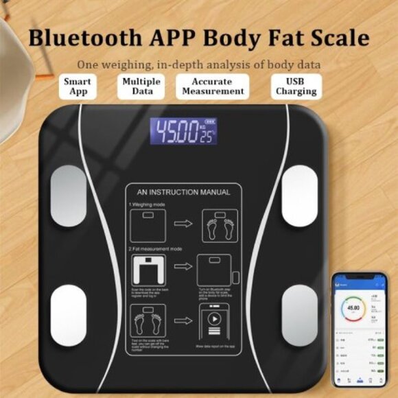 Smart Body Fat Scale, Rechargeable Digital Bathroom Scale with App - Picture 4 of 9